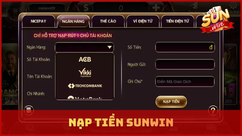 Nạp tiền SUNWIN