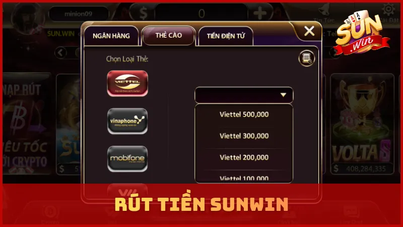 Rút tiền SUNWIN